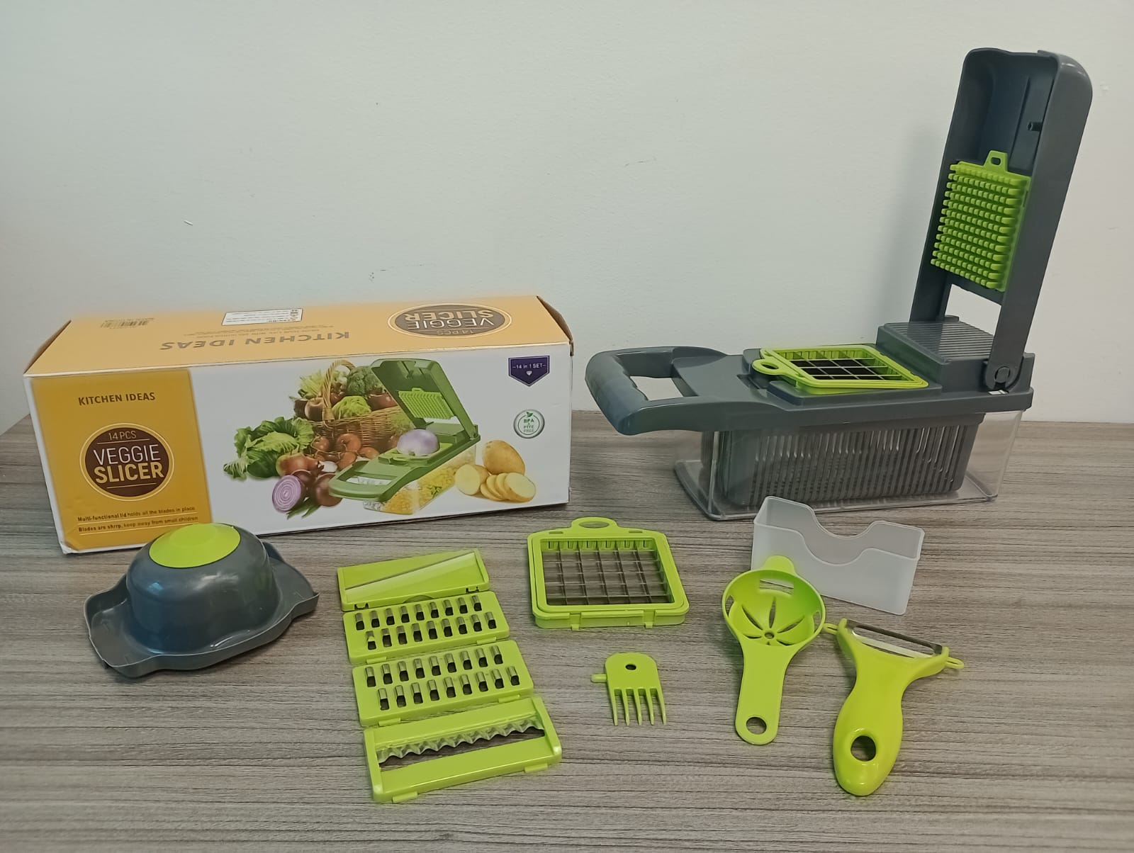 picador de verdura gris